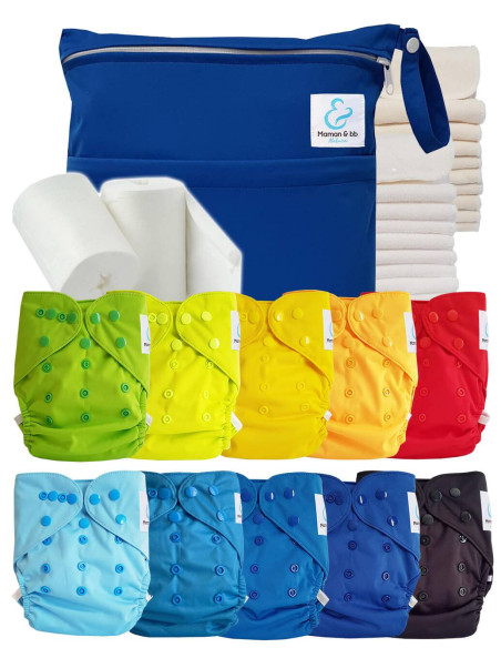 comment régler une couche lavable évolutive à la taille de bébé