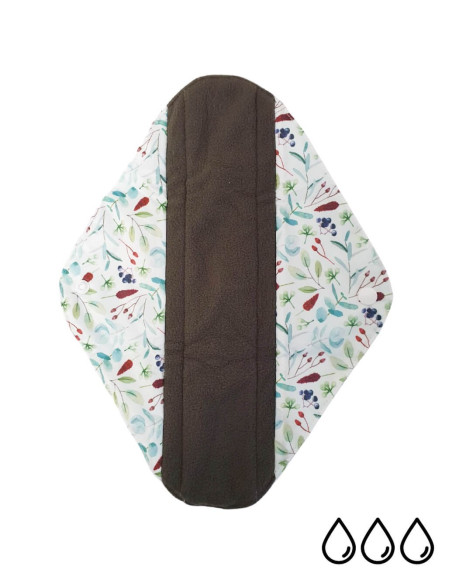 Serviettes hygiéniques lavables en bambou charcoal