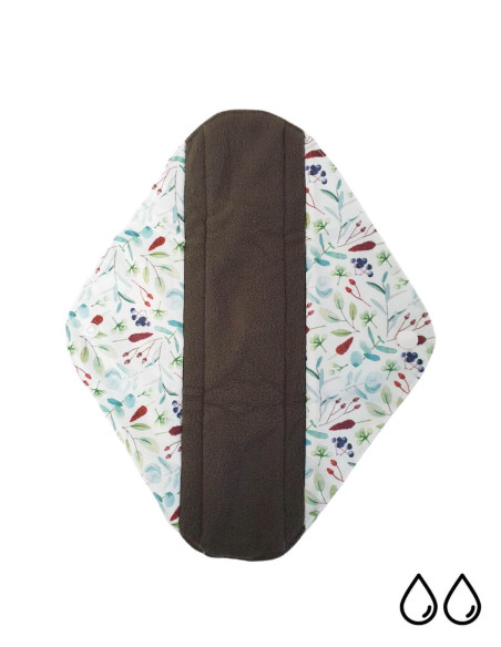 Serviettes hygiéniques lavables en bambou charcoal