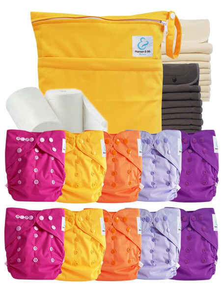 comment régler une couche lavable évolutive à la taille de bébé