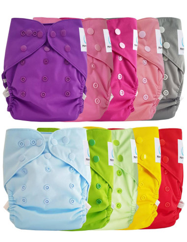 Lot 10 Cover diapers while two Cover diaper with double gussets