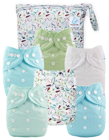 Kit de lanzamiento de capa lavable que consiste en lo esencial que necesita para iniciar las capas lavables