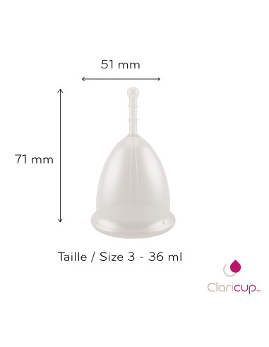 Claricup Colorless | Optez pour la coupe menstruelle qui vous convient