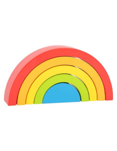 Arc en ciel en bois multicolore 2
