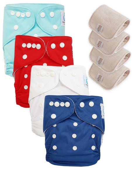 Lot de 4 Couches lavables tout en Un Te1 Sensitive