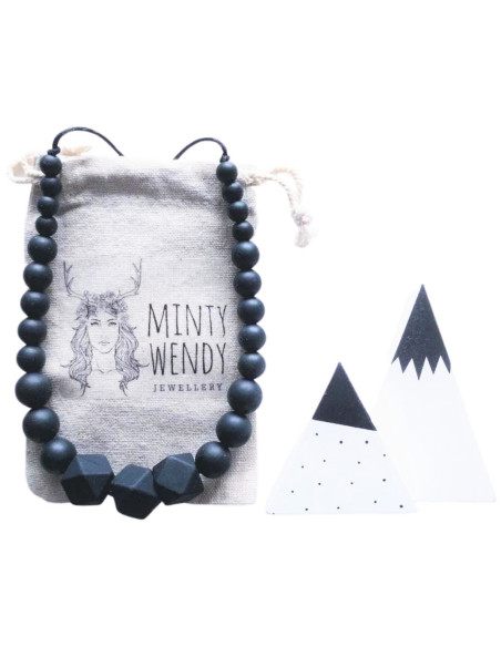 Black Colomba Borstvoeding en Porting Necklace
