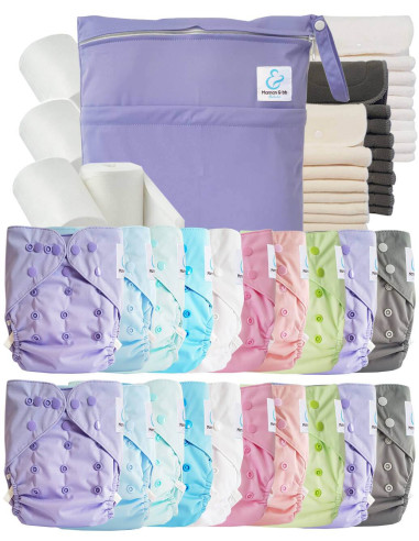 comment régler une couche lavable évolutive à la taille de bébé