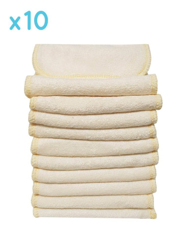 Conjunto de 10 inserciones al 100% en bambú para capas lavables TE1