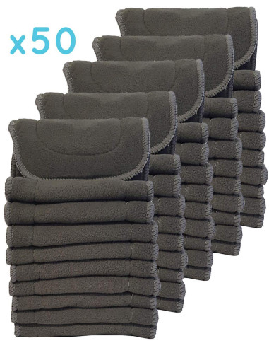 Conjunto de 50 inserciones en carbón de bambú y microfibra para capas lavables