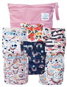 Kit de lancement couches lavables composé des essentiels dont vous avez besoin pour débuter les couches lavables