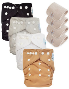Lot of 4 washable layers while one TE1 designed from Certified Oeko Tex materials