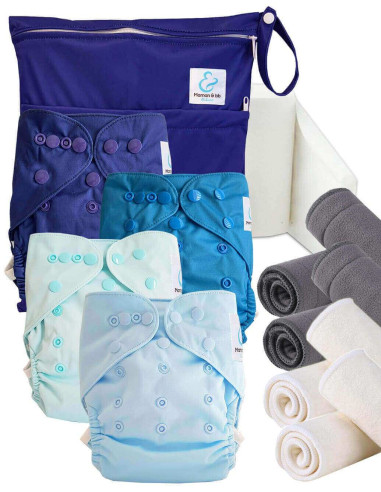Kit de lancement couches lavables Start and Go TE2 - Ocean