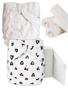pack découverte , kit de démarrage couches lavables insert et feuillets de protection