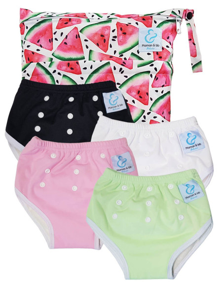 Culotte d'apprentissage à la propreté taille évolutive bambou