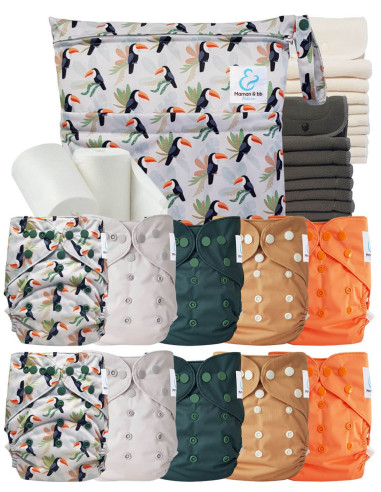 comment régler une couche lavable évolutive à la taille de bébé