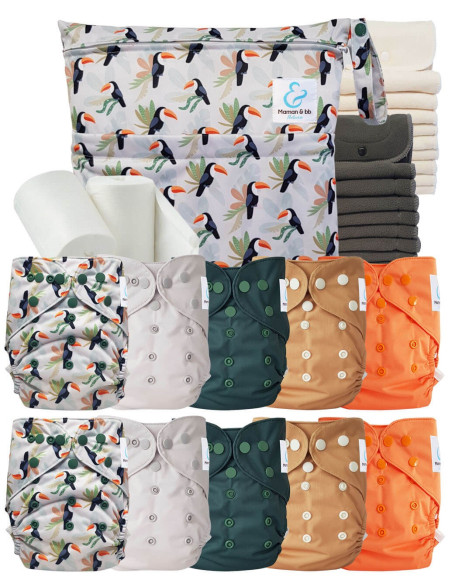 comment régler une couche lavable évolutive à la taille de bébé