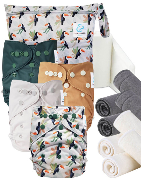 Kit de lancement couches lavables Start and Go TE2 Avec inserts en bambou