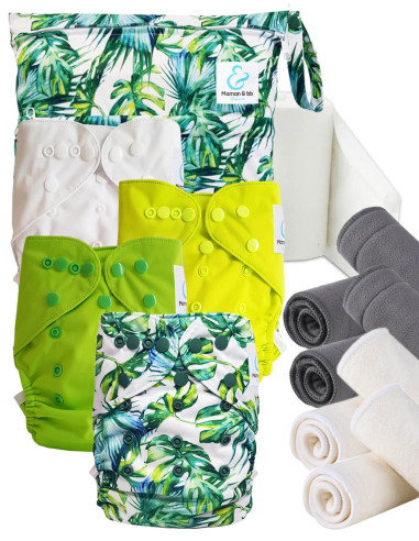 Iniciar y go TE2 Kit de lanzamiento de capa lavable con inserciones de bambú