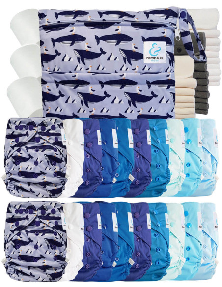 comment régler une couche lavable évolutive à la taille de bébé