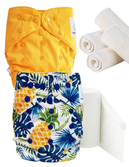 paquete de descubrimiento, kit de inicio Capas lavables Inserto y hojas protectoras