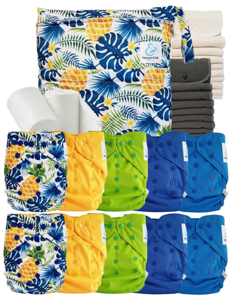 comment régler une couche lavable évolutive à la taille de bébé