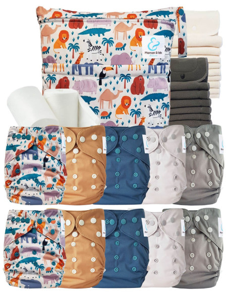 comment régler une couche lavable évolutive à la taille de bébé