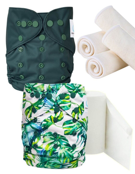 Pack Découverte couches lavables te1 insert et voiles de protection, optez pour le geste zero dechet