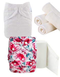 Pack Découverte couches lavables te1 insert et voiles de protection, optez pour le geste zero dechet