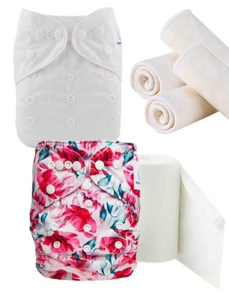 Pack Découverte couches lavables te1 insert et voiles de protection, optez pour le geste zero dechet