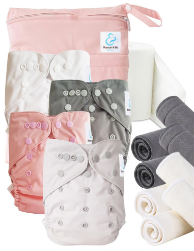 Iniciar y go TE2 Kit de lanzamiento de capa lavable con inserciones de bambú