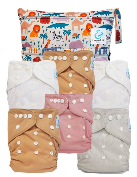 Pack Essentiel de couches lavables TE1 Sensitive