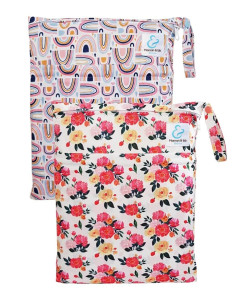 Lot de 2 Sacs imperméables pour ranger et transporter les couches lavables et maillot de bain de bébé