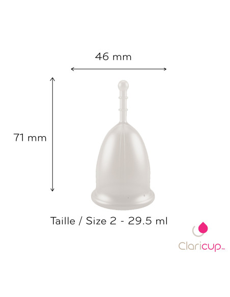 Coupe menstruelle Claricup antimicrobienne - Taille 2