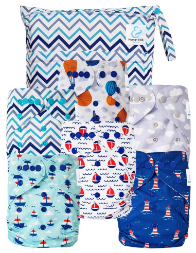 Kit de lancement couches lavables composé des essentiels dont vous avez besoin pour débuter les couches lavables