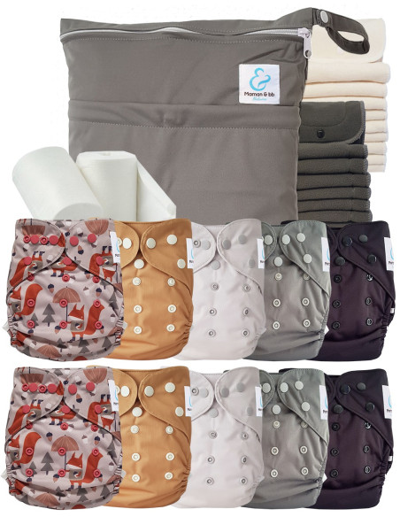 comment régler une couche lavable évolutive à la taille de bébé