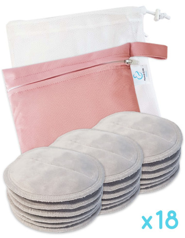 Kit de belleza RESIDUOS CERO: Limpieza lavable Algodón + BIO Cotton Lavado de netas y bolsa de almacenamiento