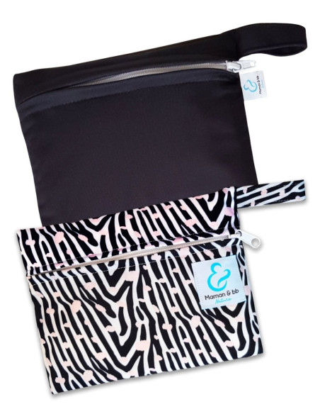 Set von 2 wasserdichten Taschen - Zebra