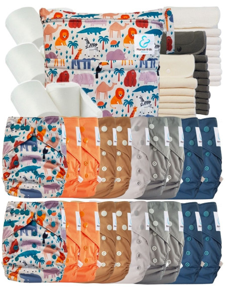 comment régler une couche lavable évolutive à la taille de bébé