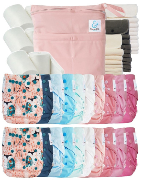 comment régler une couche lavable évolutive à la taille de bébé