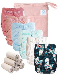 Paquete esencial de pañales lavable te2