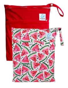 Set of 2 waterproof bags to store and carry the washable layers and baby swimsuit