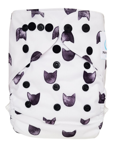 Cover Diapers All in two with one-size system pattern small cats