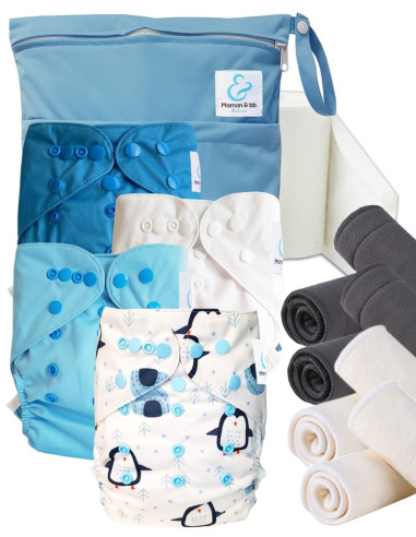Kit de lancement couches lavables Start and Go TE2 Avec inserts en bambou