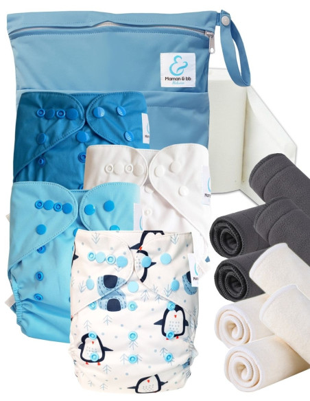 Kit de lancement couches lavables Start and Go TE2 Avec inserts en bambou
