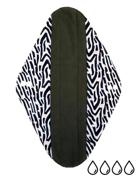 Serviettes hygiéniques lavables en bambou charcoal