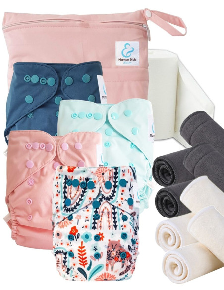 Kit de lancement couches lavables Start and Go TE2 Avec inserts en bambou