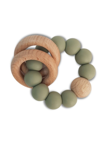 Green water teething rattle