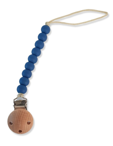 Attache tétine bleu