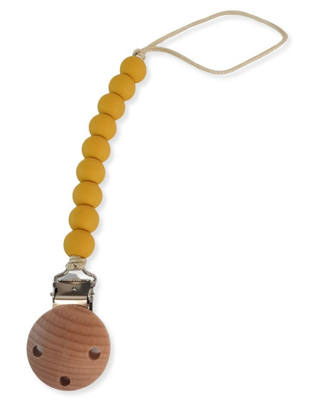 Attache tétine jaune