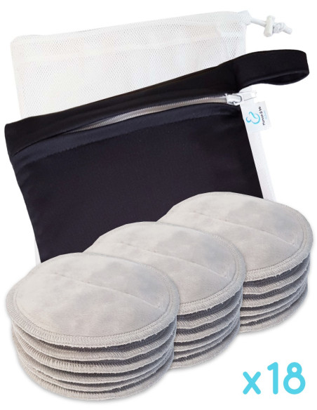 Kit de belleza RESIDUOS CERO: Limpieza lavable Algodón + BIO Cotton Lavado de netas y bolsa de almacenamiento